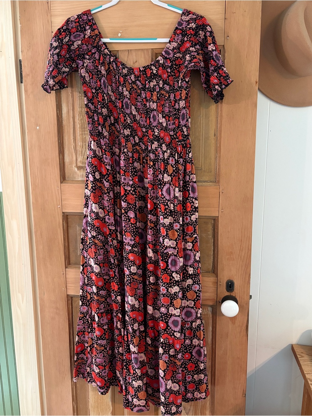 Natural Life Smocked Top Floral Dress
